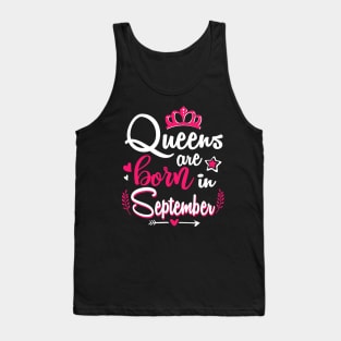 Women Queens Are Born In September Tank Top